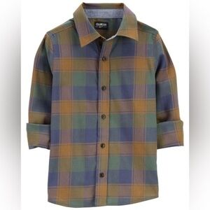 OshKosh B'gosh Kids Plaid Shirt - Green and Blue